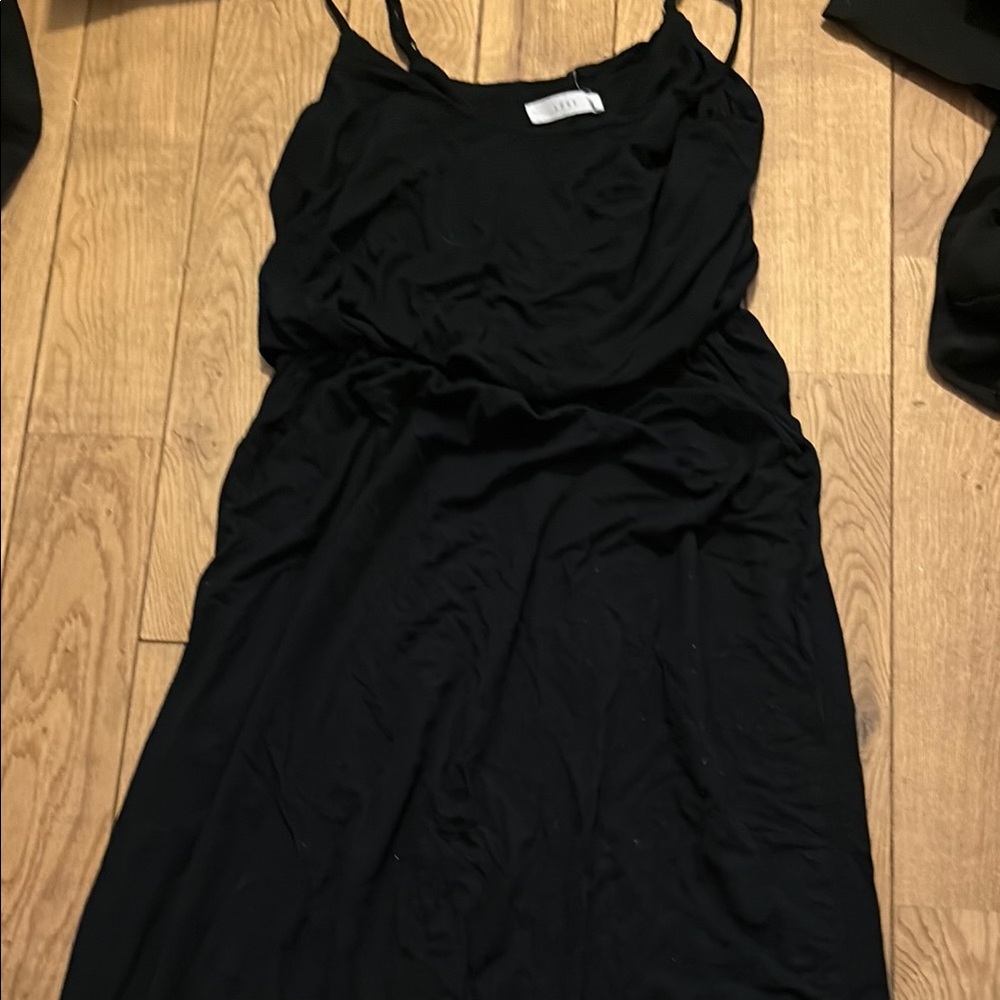 Lush Black Spaghetti Strap Dress